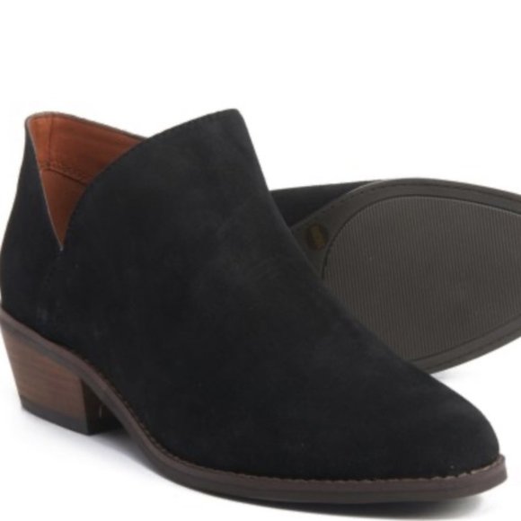 Lucky Brand Fenley Suede Ankle Boots Bootie - Picture 2 of 9